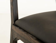 Balam Black Bar Stool, charcoal seat