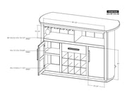 Balam Black Bar dimension drawing