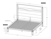 Raramuri Bed dimension drawing