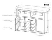 Balam Brown Bar dimension drawing