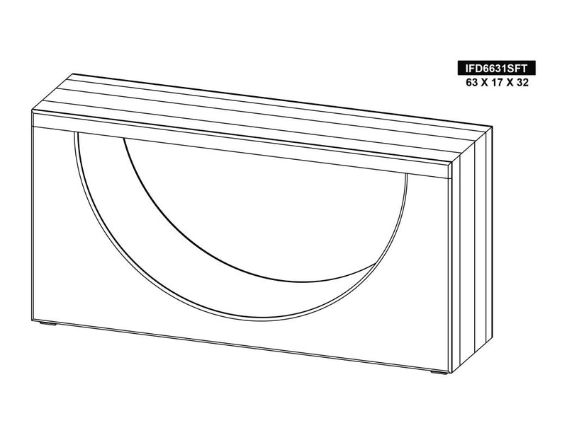 Dark Mezquite Sofa Table dimension diagram