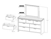 Raramuri 7-Drawer Dresser dimension drawing