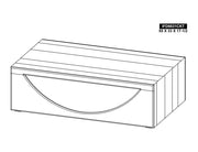 Dark Mezquite Cocktail Table dimension diagram