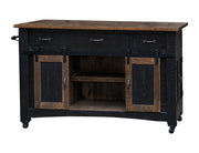 Pueblo Black Kitchen Island angle
