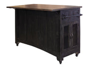 Pueblo Black Kitchen Island side