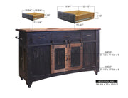 Pueblo Black Kitchen Island styled