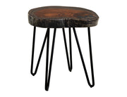Parota Epoxy blue live-edge end table