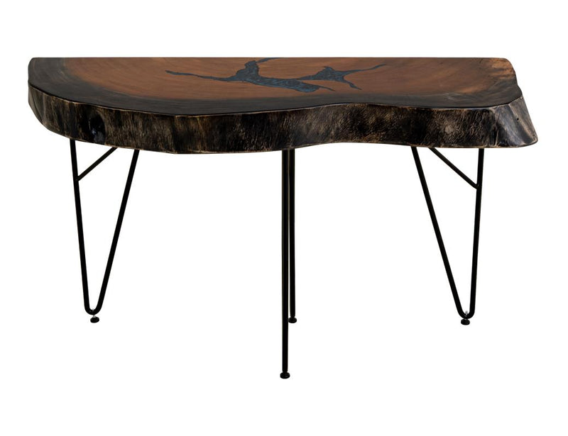 Parota Epoxy blue live-edge sofa table