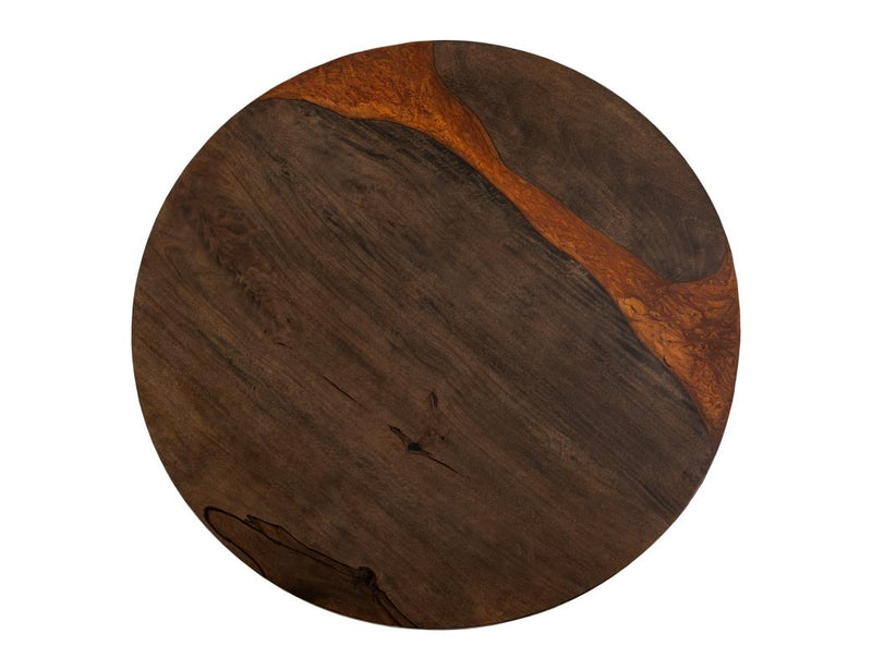 Round top with epoxy accent