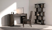 Balam Black Desk styled in a home office