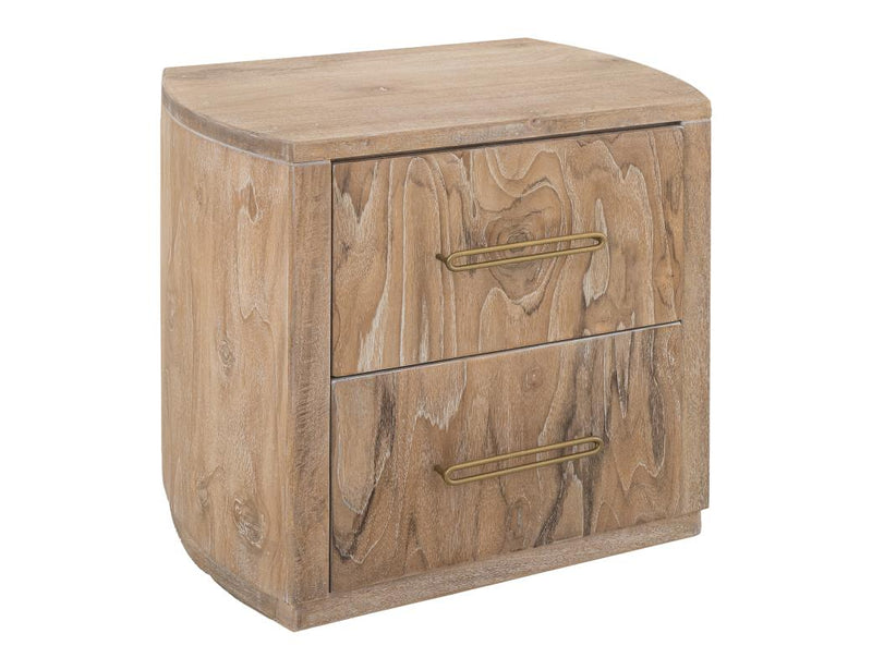 Balam White Nightstand angled view