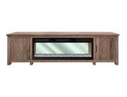 Natural Parota 93" Fireplace TV Console - alternate view