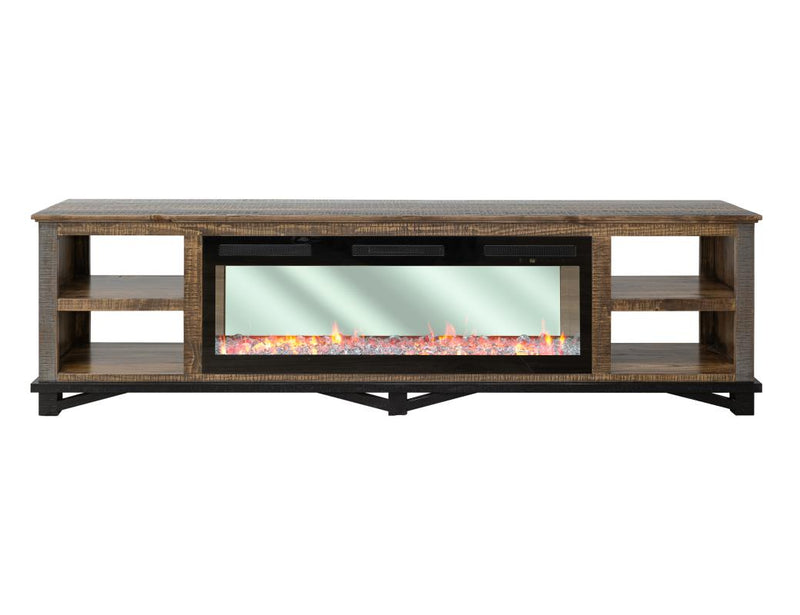 Loft Brown 92" Fireplace TV Console - alternate view