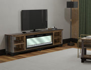 Loft Brown 92" Fireplace TV Console - room scene