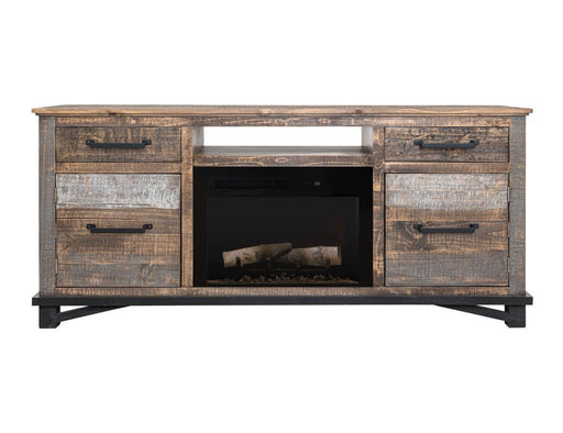 Loft Brown 70" Fireplace TV Console - alternate view