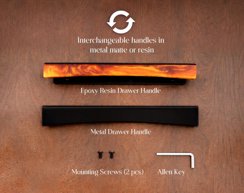 Raramuri interchangeable handles — matte metal and epoxy resin