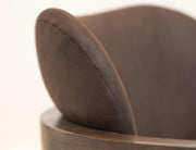 Zaphiro Brown Curved Upholstered Chair dimensions - Barewood
