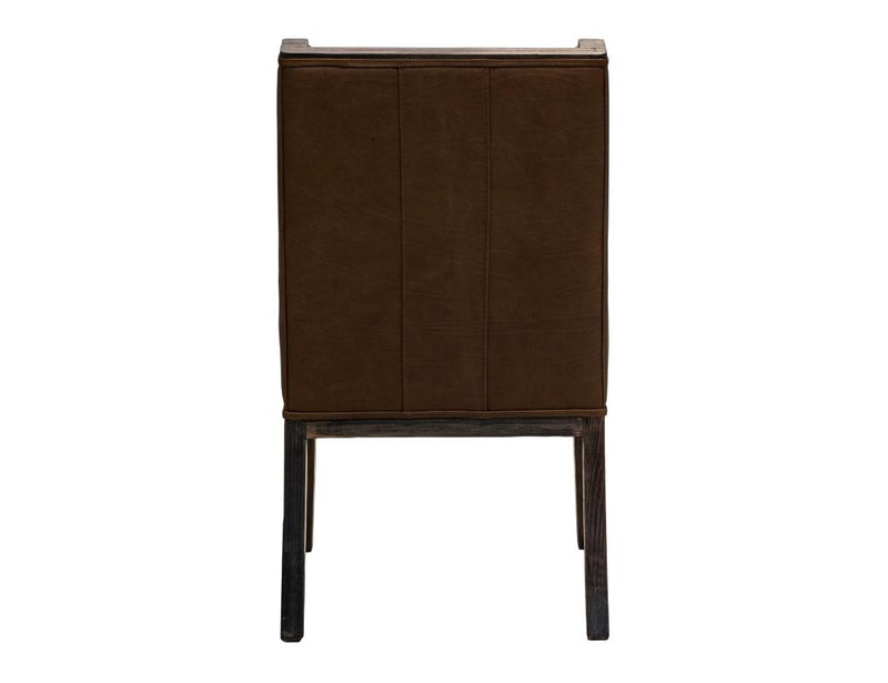 Balam Cognac Leather Dining Chair back