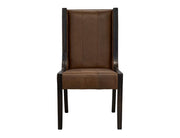 Balam Cognac Leather Dining Chair angle
