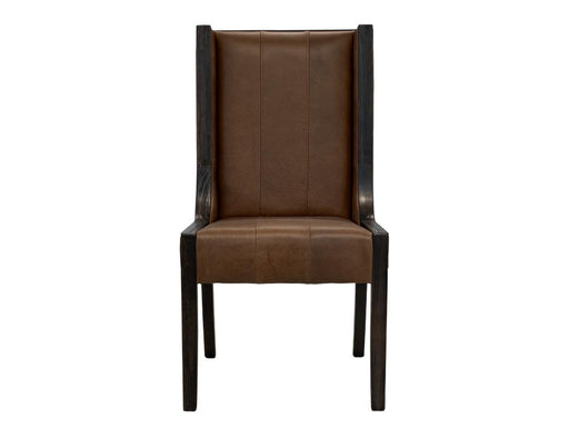 Balam Cognac Leather Dining Chair angle