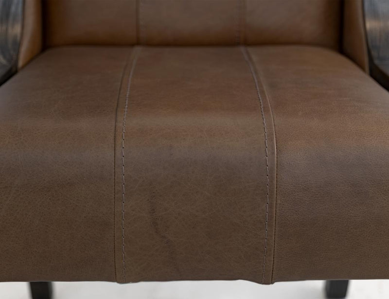 Balam Cognac Leather Dining Chair lifestyle