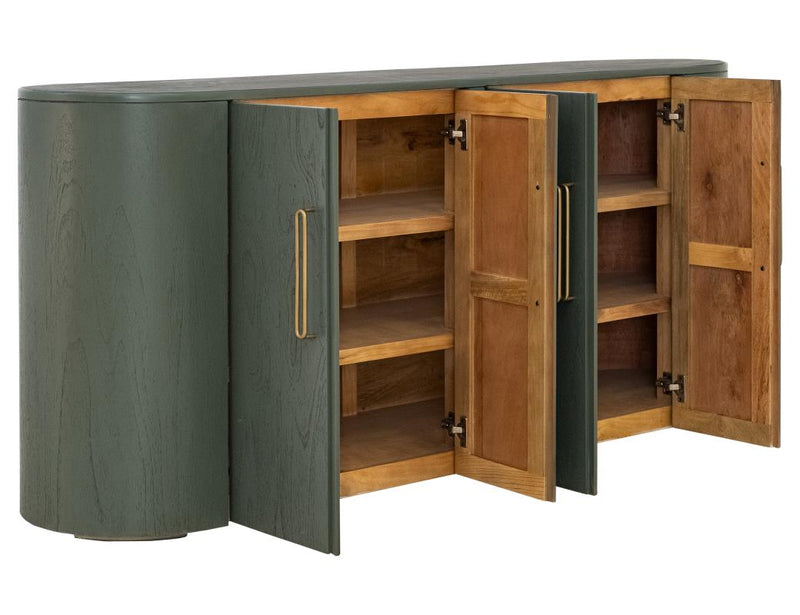 Balam Green console doors open angled