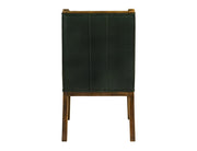Balam Forest Green Leather Dining Chair back