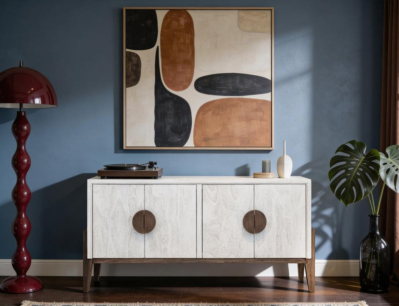 White Moka Console - Barewood