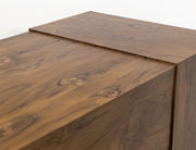 Natural Teca Fireplace TV Console - Barewood
