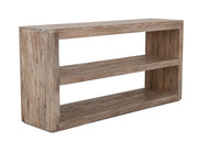 Balam White open-shelf sofa table