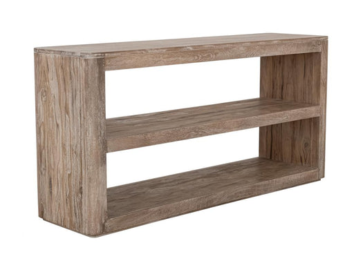 Balam White open-shelf sofa table