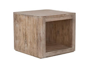 Balam White open-shelf end table