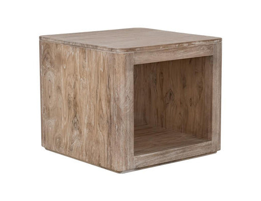Balam White open-shelf end table