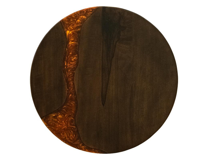 Raramuri Round End Table epoxy top