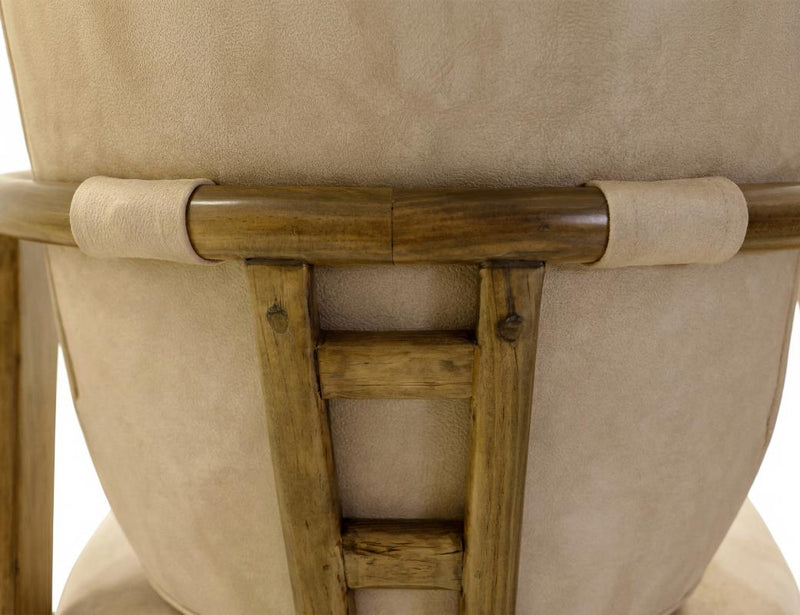 Silver Upholstered Armchair - Barewood