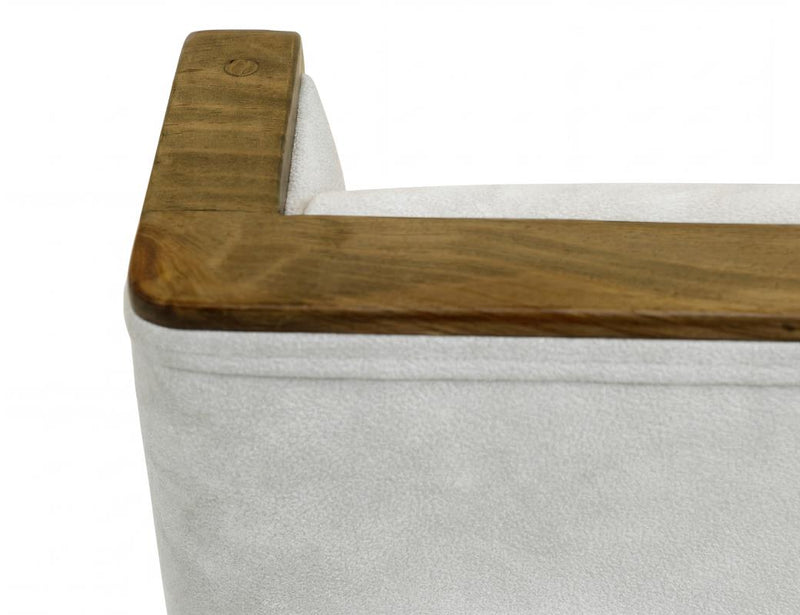 Silver Wood Frame Upholstered Chair - Barewood