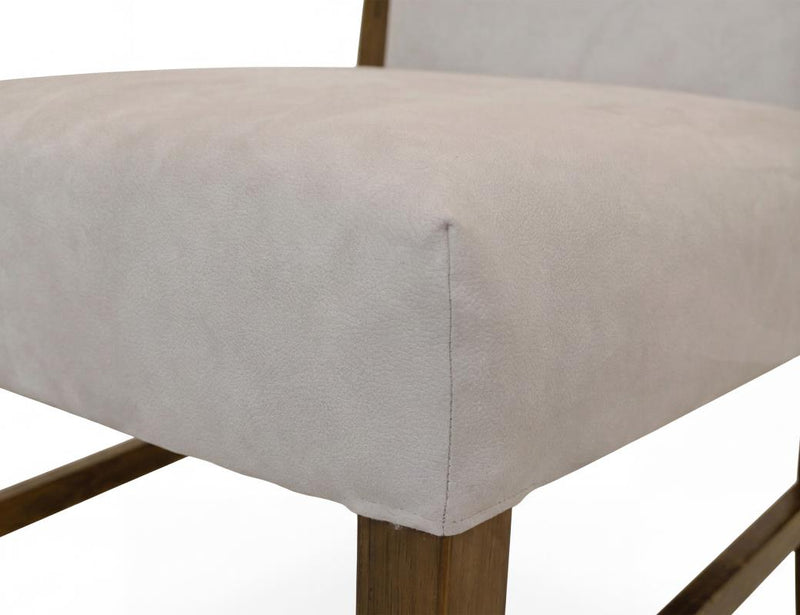 Silver Wood Frame Upholstered Chair - Barewood
