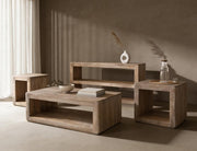 Balam White open-shelf occasional set scene