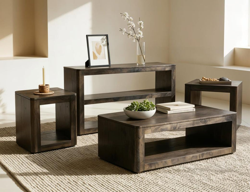 Balam Black open-shelf occasional set scene