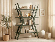 Moka Green Bookcase - Barewood