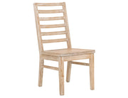 Balam White Dining Chair, solid wood seat