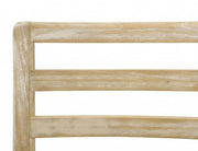 Balam White Dining Chair, wood seat detail