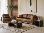 Balam Black open-shelf set living room scene