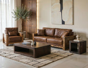 Balam Black open-shelf set living room scene