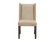 Silver Leather Chair - Barewood