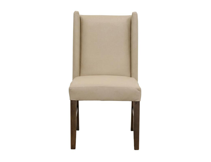 Silver Leather Chair - Barewood