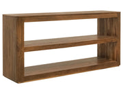 Balam Brown open-shelf sofa table
