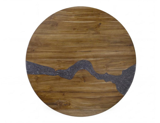 Silver Resin Round Dining Table - Barewood