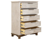 Golden Loft 5 Drawer Chest - Barewood
