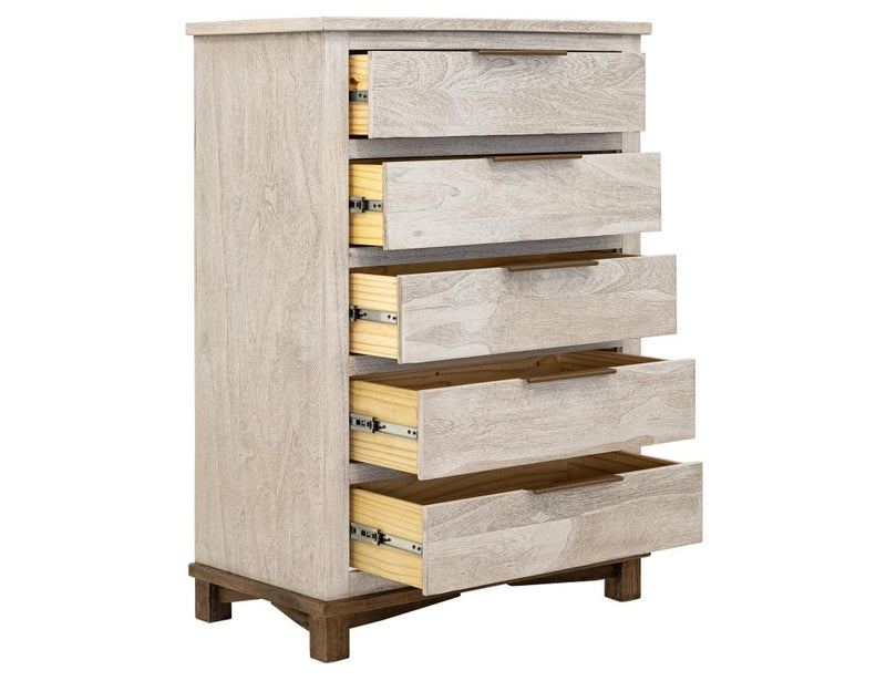 Golden Loft 5 Drawer Chest - Barewood